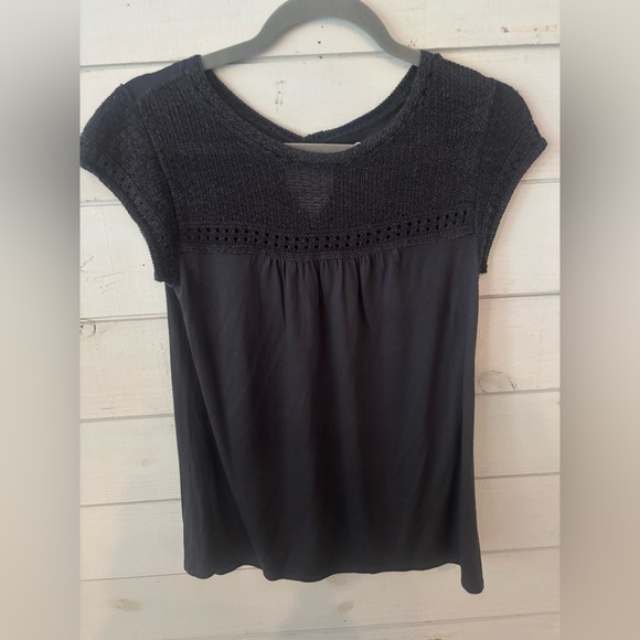 LOFT Ann Taylor Dark Gray Knit Top in XS - Picture 1 of 10